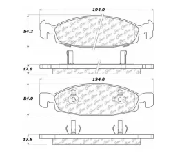 StopTech Brake Pads, Ceramic, Front, Ford Mustang 2015-2023, 106.079