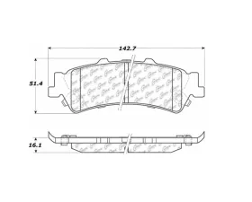 StopTech Brake Pads - Front, Ceramic, Red - Ford Mustang 2015-2023 106.0792
