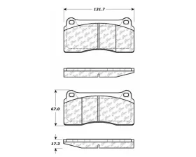 StopTech Brake Pads for BMW 3 Series 2012-2019, Ceramic, Front, 106.081