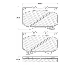 StopTech Brake Pads - Front, Ceramic, Red, Toyota Camry 2018-2023, 106.0812