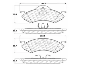 StopTech Brake Pads - Front, Ceramic, Red, for BMW 3 Series 2007-2013, 106.082
