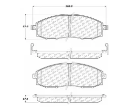 StopTech Brake Pads for Honda Civic 2006-2011, Ceramic, Front, 106.083