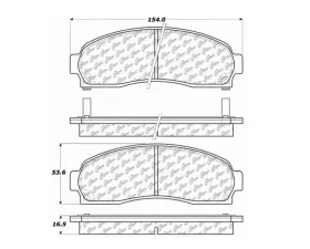 StopTech Brake Pads for Ford Mustang 2015-2023, Ceramic, Front, 106.0833