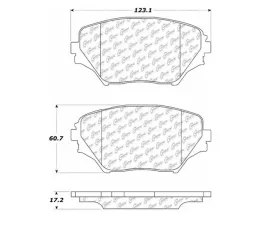 StopTech Brake Pads for Honda Civic 2006-2011, Front, Red, 106.0862