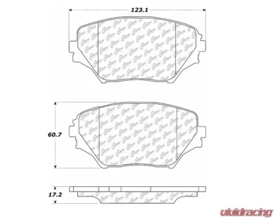 StopTech Brake Pads for Honda Civic 2006-2011, Front, Red, 106.0862 - 106.08620