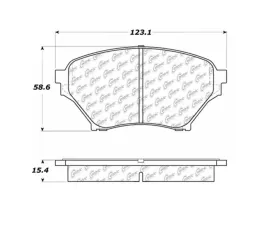 StopTech Brake Pads for Honda Civic 2006-2011, Ceramic, Front, 106.089