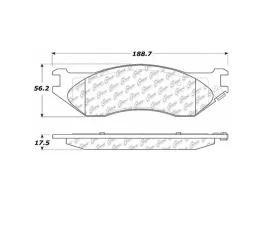StopTech Brake Pads - Front, Ceramic, Red, Honda Civic 2006-2011, 106.0897