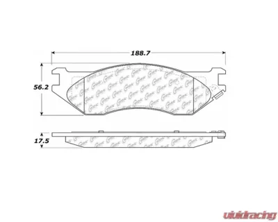 StopTech Brake Pads - Front, Ceramic, Red, Honda Civic 2006-2011, 106.0897 - 106.08970