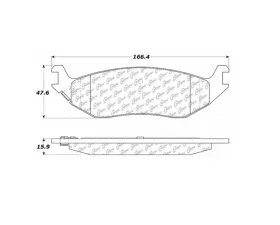 StopTech Brake Pads for Honda Civic 2001-2005, Ceramic, Front, 106.0898