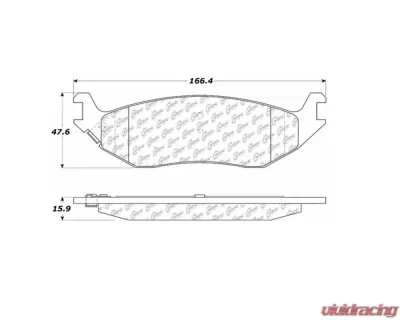 StopTech Brake Pads for Honda Civic 2001-2005, Ceramic, Front, 106.0898 - 106.08980