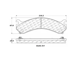 StopTech Brake Pads - Front, Ceramic, Red, for Honda Civic 2006-2011 106.0909