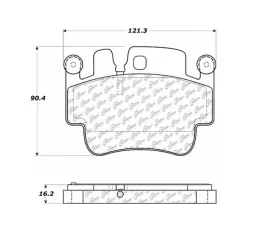 StopTech Brake Pads - Front, Ceramic, Red, Ford Mustang 2015-2023, 106.0917