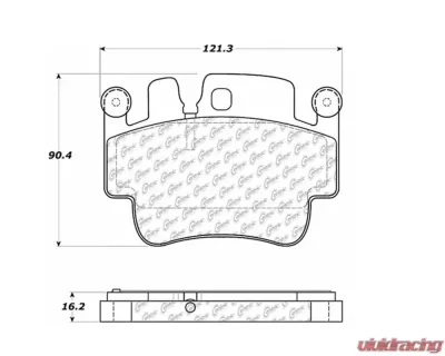 StopTech Brake Pads - Front, Ceramic, Red, Ford Mustang 2015-2023, 106.0917 - 106.09170