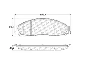 StopTech Brake Pads - Front, Red, for Honda Civic 2006-2011 - 106.0921