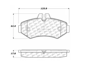 StopTech Brake Pads, Front, Ceramic, Black, Honda Civic 2006-2011, 106.0928