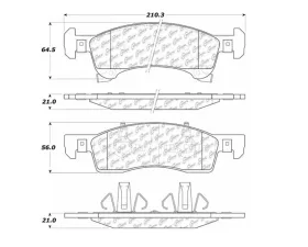 StopTech Performance Brake Pads for Honda Civic 2006-2011, Red 106.0934