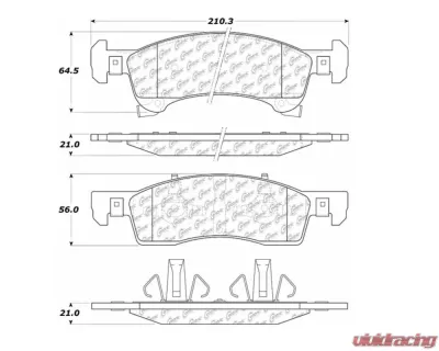 StopTech Performance Brake Pads for Honda Civic 2006-2011, Red 106.0934 - 106.09340