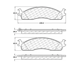 StopTech Performance Brake Pads for Honda Civic 2006-2011, Red, 106.0965