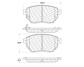 StopTech PosiQuiet Brake Pads, Infiniti FX 2004, Front, 106.09691