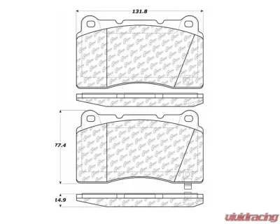 StopTech Brake Pads for Ford Mustang 2015-2021, Ceramic, Front, 106.1001 - 106.10010