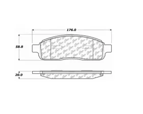 StopTech Performance Brake Pads for Honda Civic 2006-2011, Front, 106.1011