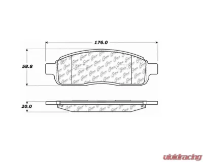 StopTech Performance Brake Pads for Honda Civic 2006-2011, Front, 106.1011 - 106.10110
