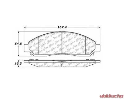 StopTech Brake Pads - Rear, Red, for Honda Civic 2006-2011, 106.1039 - 106.10390