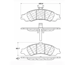 StopTech Brake Pads for Ford Mustang 2015-2023, Ceramic, Front, 106.1043