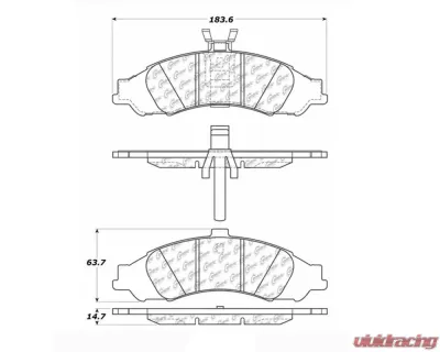 StopTech Brake Pads for Ford Mustang 2015-2023, Ceramic, Front, 106.1043 - 106.10430