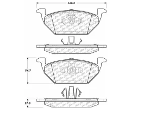 StopTech Brake Pads for Ford Mustang 2015-2023, Ceramic, 106.1055