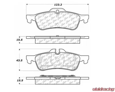 StopTech Brake Pads for Honda Civic 2016-2021, Red, Front - 106.106 - 106.10600