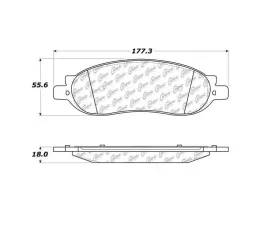 StopTech Brake Pads - High Performance for Ford Mustang 2015-2023, Black 106.1068