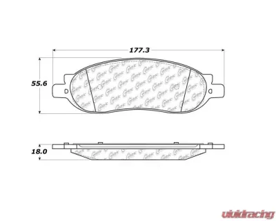 StopTech Brake Pads - High Performance for Ford Mustang 2015-2023, Black 106.1068 - 106.10680