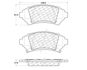 StopTech Brake Rotor Set - Front, Silver, 2006-2011 Honda Civic, 106.1076