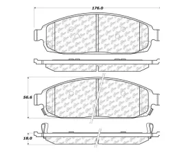 StopTech Brake Pads for Ford Mustang 2015-2023, Ceramic, Front 106.108