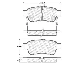StopTech Brake Pads - Front, Ceramic, Black - Ford Mustang 2015-2023 - 106.1088