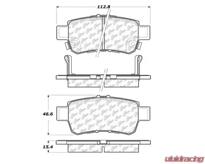 StopTech Brake Pads - Front, Ceramic, Black - Ford Mustang 2015-2023 - 106.1088 - 106.10880