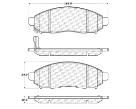 StopTech Brake Pads - Front, Red, for Ford Mustang 2015-2020 - 106.1094