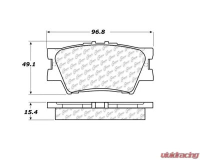 StopTech Brake Pads - Front, Ceramic, Red, for Honda Civic 2016-2021 - 106.1212 - 106.12120