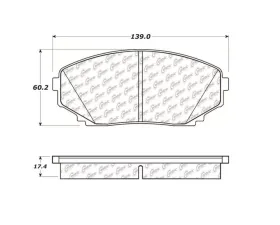 StopTech Brake Pads, Front, Red, for Ford Mustang 2015-2021, 106.1258