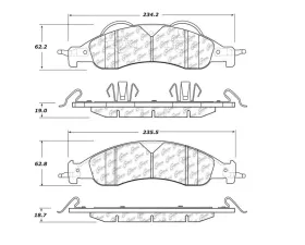 StopTech Performance Brake Pads for Honda Civic 2006-2011, Red 106.1278