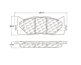 StopTech Brake Pads - Front, Red, for Honda Civic 2006-2011, 106.1293