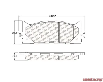 StopTech Brake Pads - Front, Red, for Honda Civic 2006-2011, 106.1293 - 106.12930