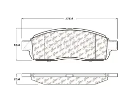 StopTech Performance Brake Pads for Audi A4 2002-2008, Front, 106.1392