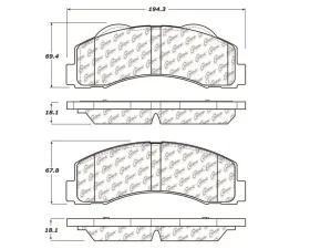 StopTech Brake Pads for Ford Mustang 2015-2022, Ceramic, Front, 106.1414
