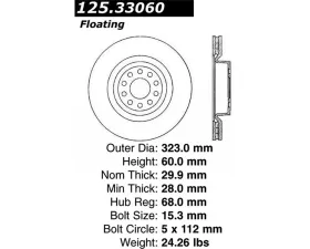 StopTech Performance Brake Pads for Ford Mustang 2015-2023, Red 125.3306