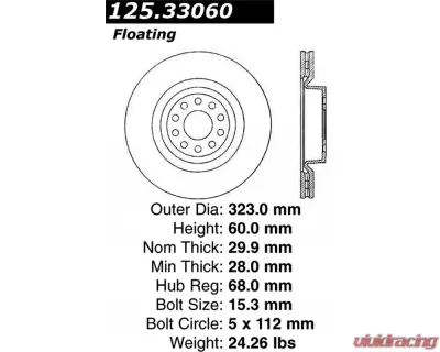 StopTech Performance Brake Pads for Ford Mustang 2015-2023, Red 125.3306 - 125.33060