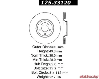 StopTech Performance Brake Pads - Front - Red - BMW 3 Series 2007-2013 125.3312 - 125.33120