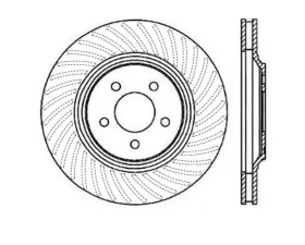 StopTech Sport Slotted Brake Rotor Front Right Ford Mustang 1994-2004, 126.61045SR