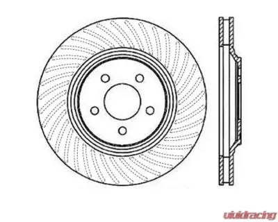StopTech Sport Slotted Brake Rotor Front Right Ford Mustang 1994-2004, 126.61045SR - 126.61045SR